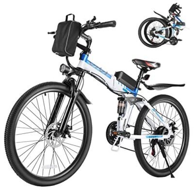 Vivi Electric Bike for Adults Foldable 500W Electric Mountain Bike 26”